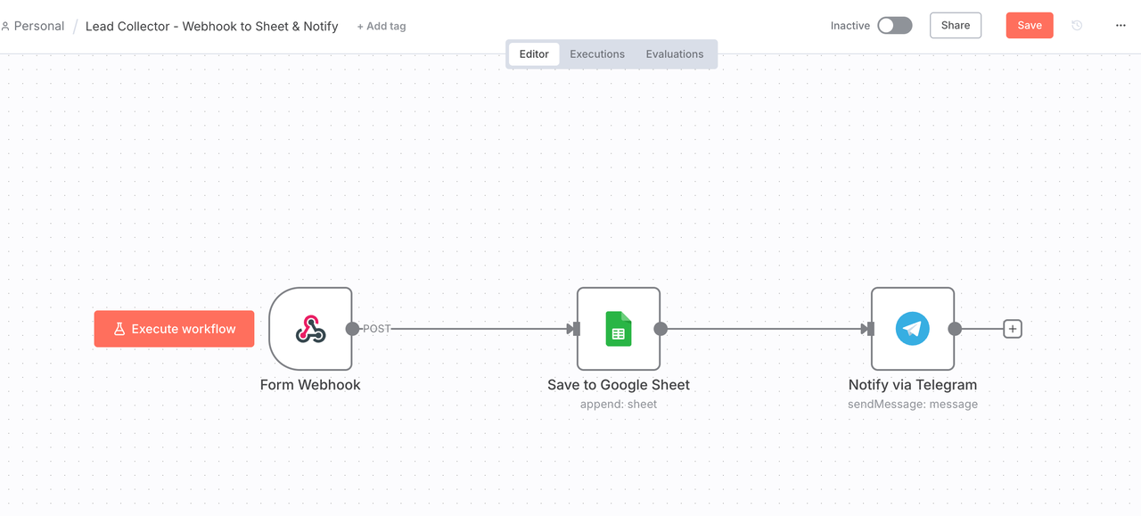 LeadCollector - Webhook to sheets and notify thumbnail 2